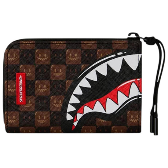 Sprayground Πορτοφόλι Sharks In Paris WTF Bubble Brown Check Wallet